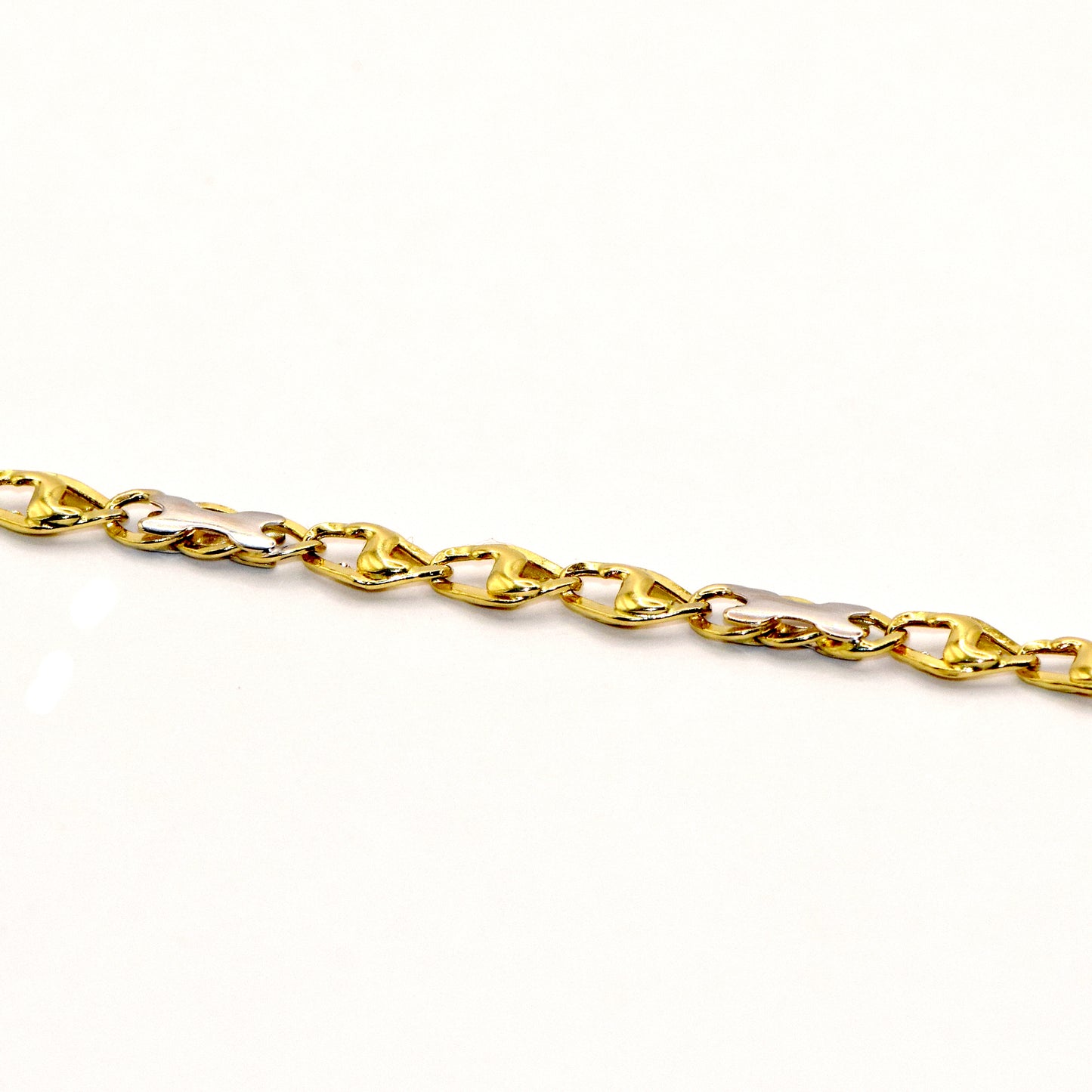 Collana bicolore oro 18k