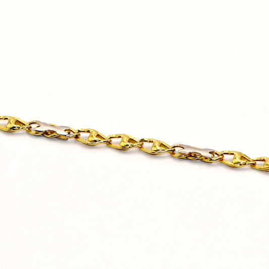 Collana bicolore oro 18 carati