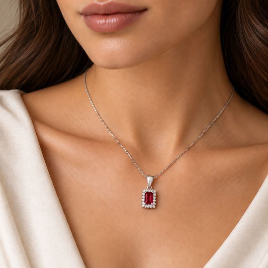 Collier Kate en or blanc 18 carats