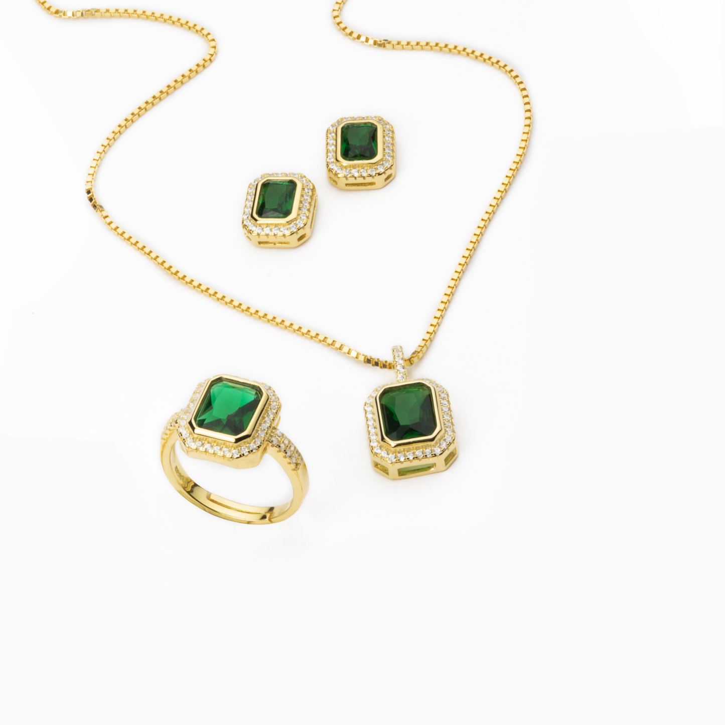Orecchini smeraldo argento 925 BARBIERI