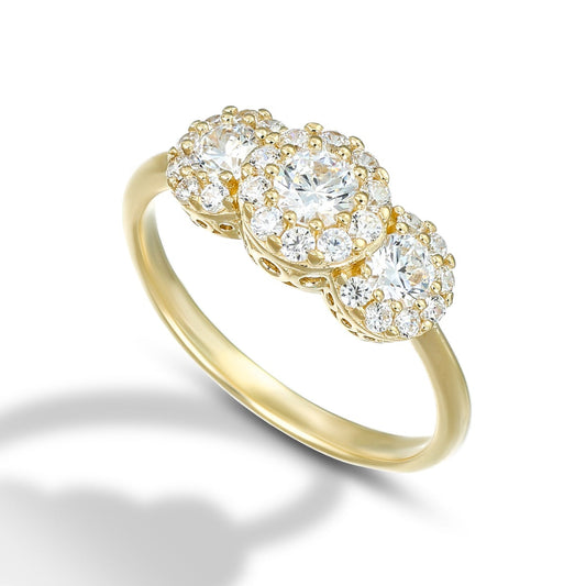 Bague pour femme Collection Harmonia - Modèle Trilogy DANA L'OR 9 CARATS