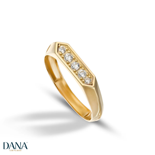 Anello da Uomo e da Donna Collezione Eidos - Exagon - DANA L'OR 9 CARATI