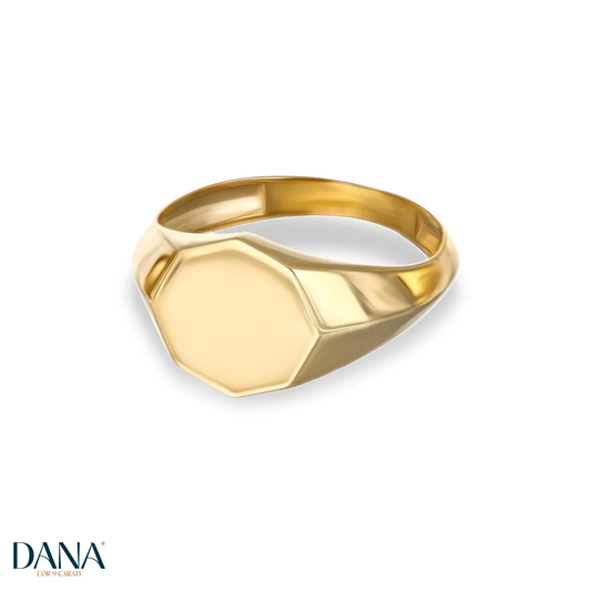 Anello da Uomo e da Donna Collezione Eidos- Octagon - DANA L'OR 9 CARATI