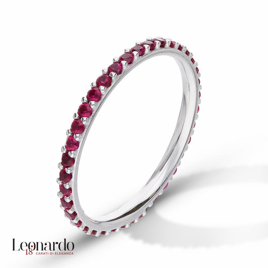 anello veretta oro bianco 18 carati