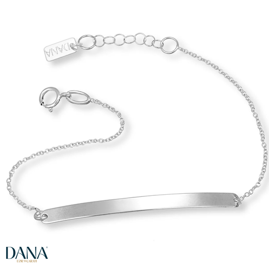 Bracciale da Uomo con targa rettangolare Collezione Signum - DANA L'OR 9 CARATI