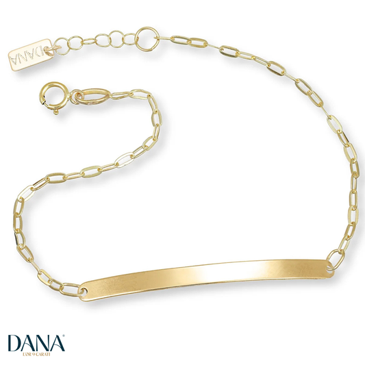 Bracciale da Uomo con targa rettangolare Collezione Signum - DANA L'OR 9 CARATI