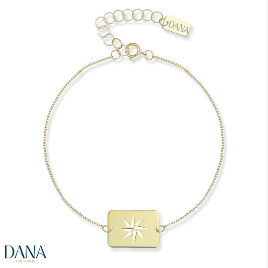 Bracciale rosa dei venti oro 9 carati DANA L'OR 9 CARATI