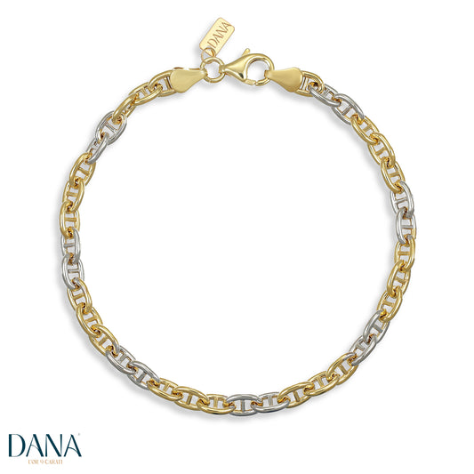 Bracelet gourmette pour homme DANA L'OR 9 CARATI en or 9 carats 