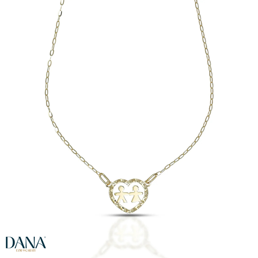 Collana da Donna con Bimbo e Bimba - Collezione My Joy - DANA L'OR 9 CARATI