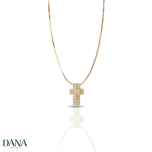 Harmonia Collection Women's Necklace - Linear Trilogy DANA L'OR 9 CARATS