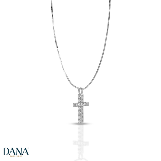 Collana da Uomo e da Donna con Croce Collezione Prisma - Mini - DANA L'OR 9 CARATI