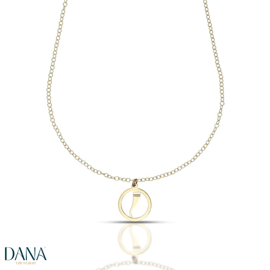 Collana cornetto napoletano oro 9 carati DANA L'OR 9 CARATI
