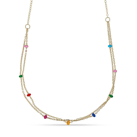 Collana da Donna, multifilo con sfere - Collezione Dana Pops - DANA L'OR 9 CARATI