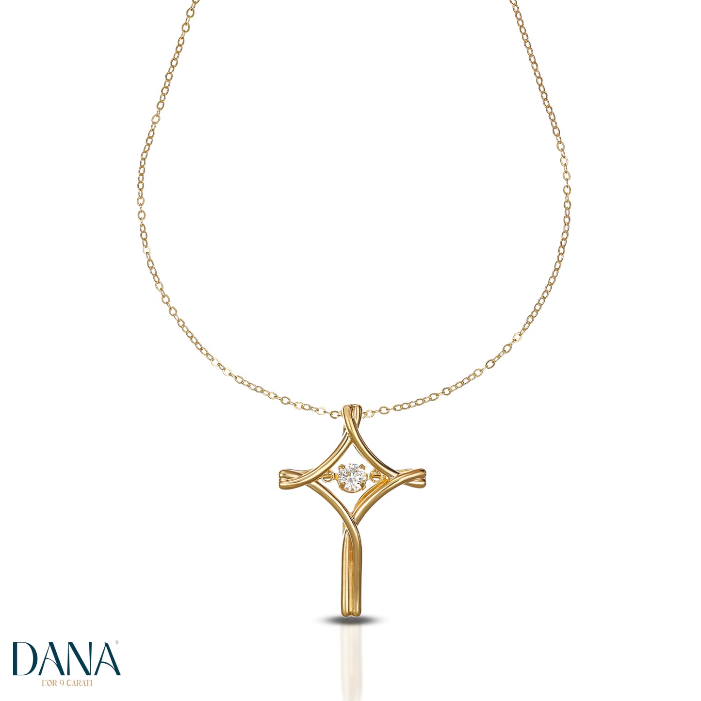Collana donna con croce collezione eternelle oro 9 carati DANA L'OR 9 CARATI