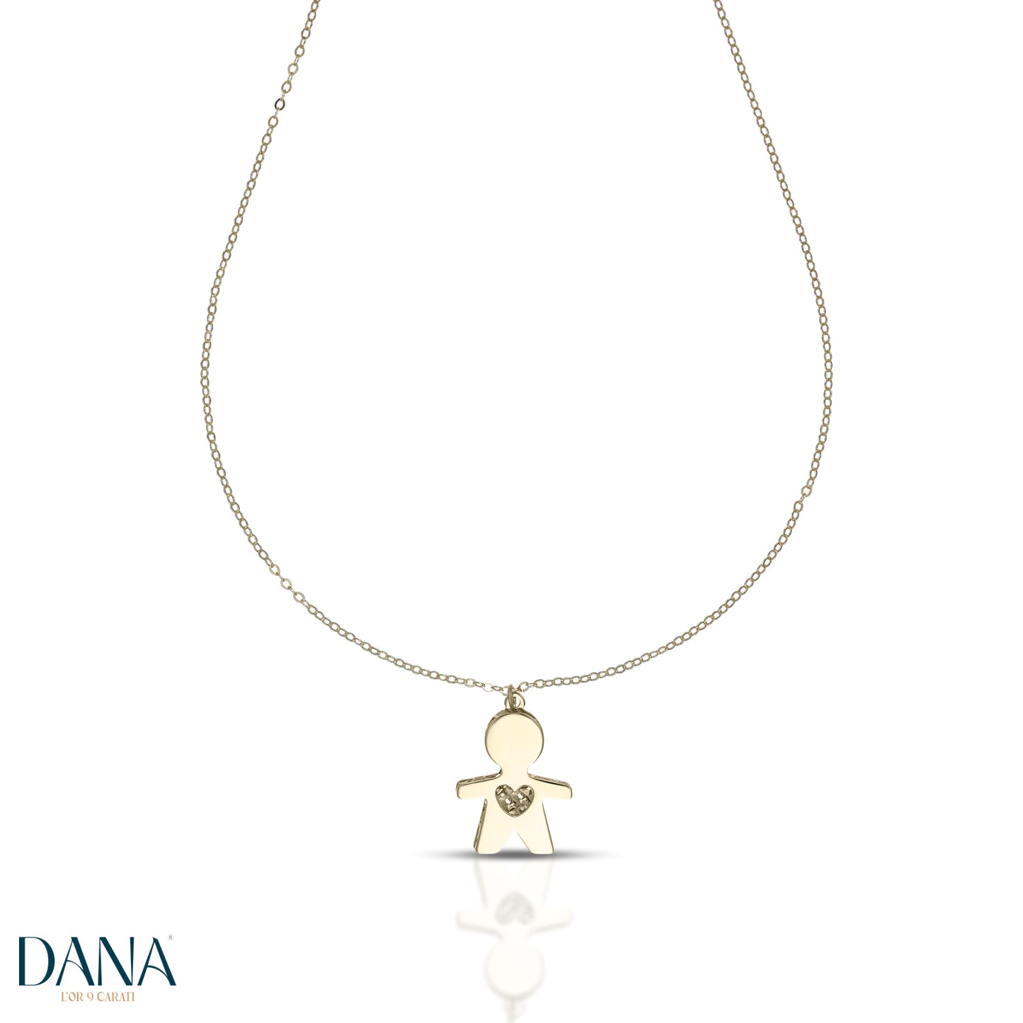 Collana donna bebè maschio primi battiti oro 9 carati DANA L'OR 9 CARATI