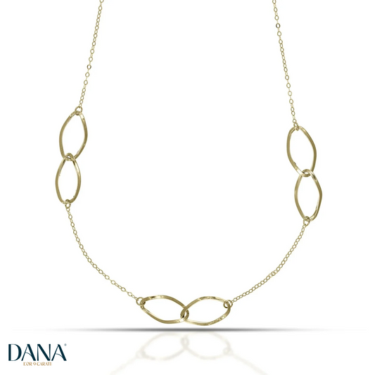 Harmonia Collection Women's Necklace - Linear Trilogy DANA L'OR 9 CARATS