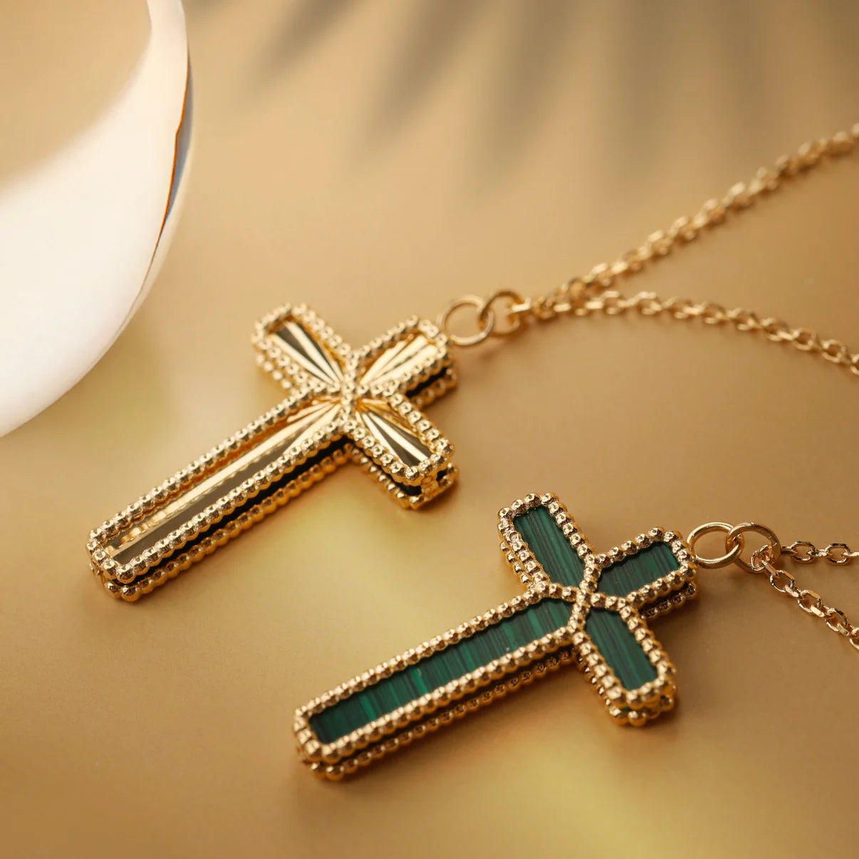 Collana croce double face collezione Corpus Lux oro 9 carati DANA L'OR 9 CARATI