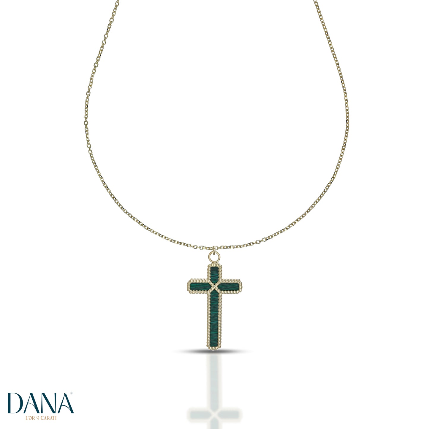 Collana croce double face collezione Corpus Lux oro 9 carati DANA L'OR 9 CARATI