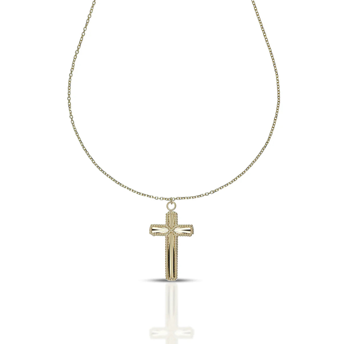Collana croce double face collezione Corpus Lux oro 9 carati DANA L'OR 9 CARATI