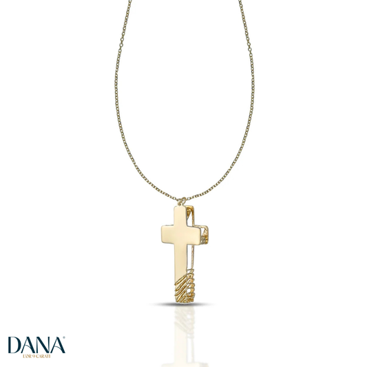 Collana da Uomo e da Donna con Croce Collezione Corpus Lux - DANA L'OR 9 CARATI