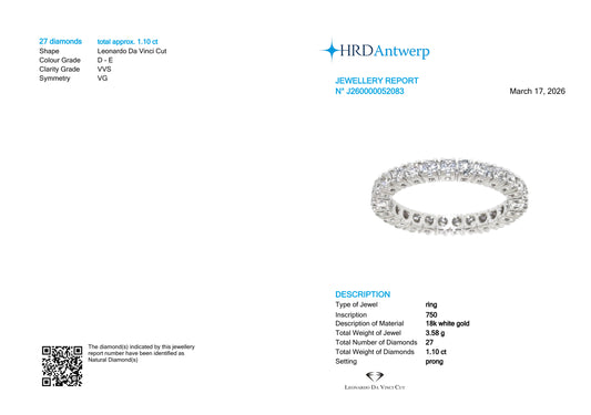 Anello Fedina filo LDV HRD ANTWERP