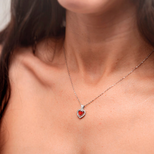 Lotus Silver Heart Necklace LP3555-1/3 Silver, Women