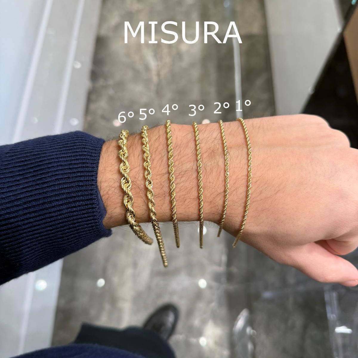 Bracciale corda 2° misura oro 18k