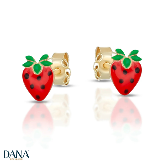 Orecchini Baby Dana Petit - Fragola - DANA L'OR 9 CARATI