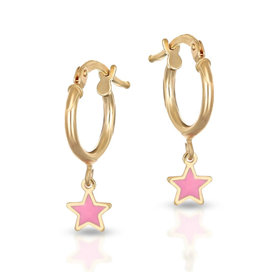 Orecchini Baby a cerchio Collezione Brillì - Stella L'OR 9 CARATI