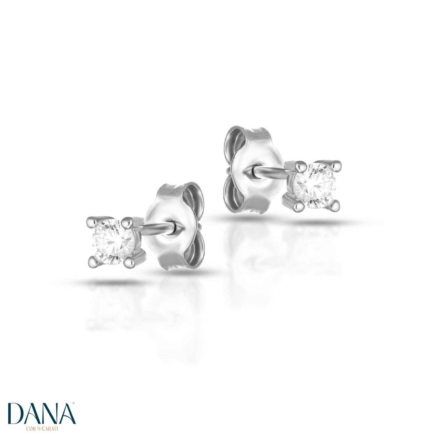 Orecchini da Donna Collezione Harmonia - Modello Punto Luce a Lobo DANA L'OR 9 CARATI