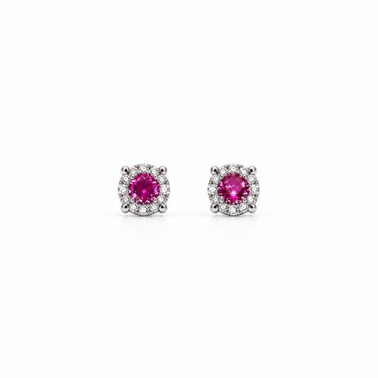 Boucles d'oreilles en or blanc 18 carats