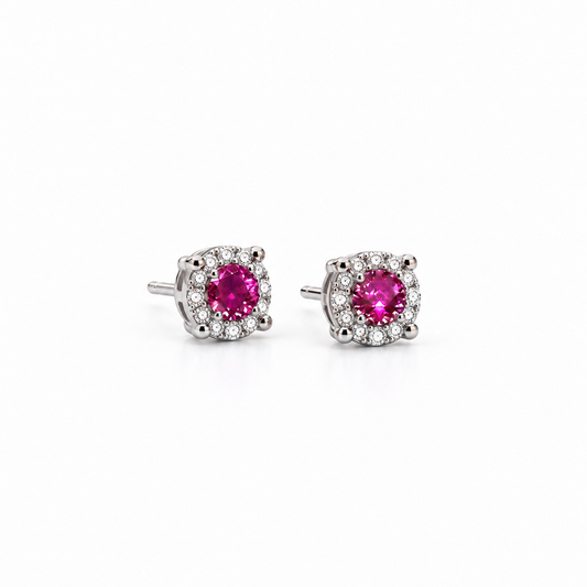 Boucles d'oreilles en or blanc 18 carats