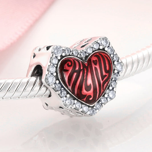 LES FOLIES FAMILY HEART CHARM