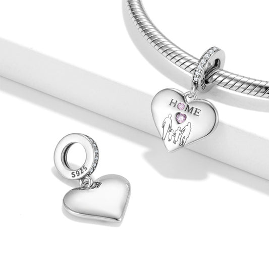 LES FOLIES FAMILY HEART CHARM