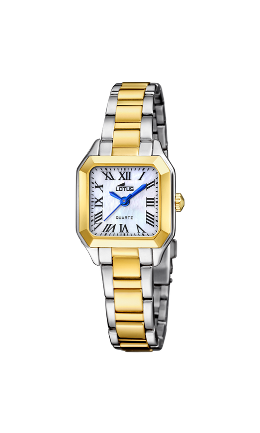 Orologio da donna Lotus Old Money 19036/2 con quadrante argento e bracciale bicolore