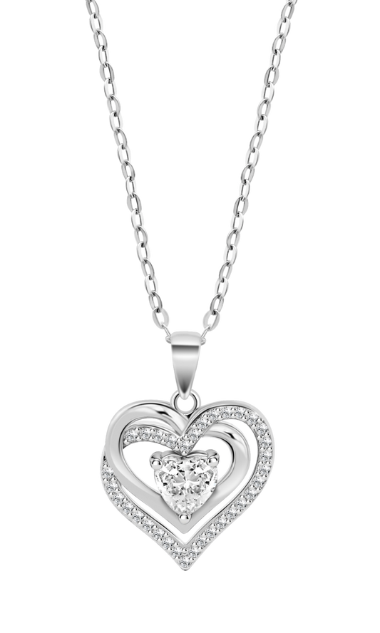 COLLANA CUORE LOTUS SILVER LP3706-1/1 ARGENTO, DONNA
