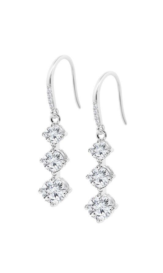 LOTUS SILVER EARRINGS LP3785-4/1 SILVER, WOMEN