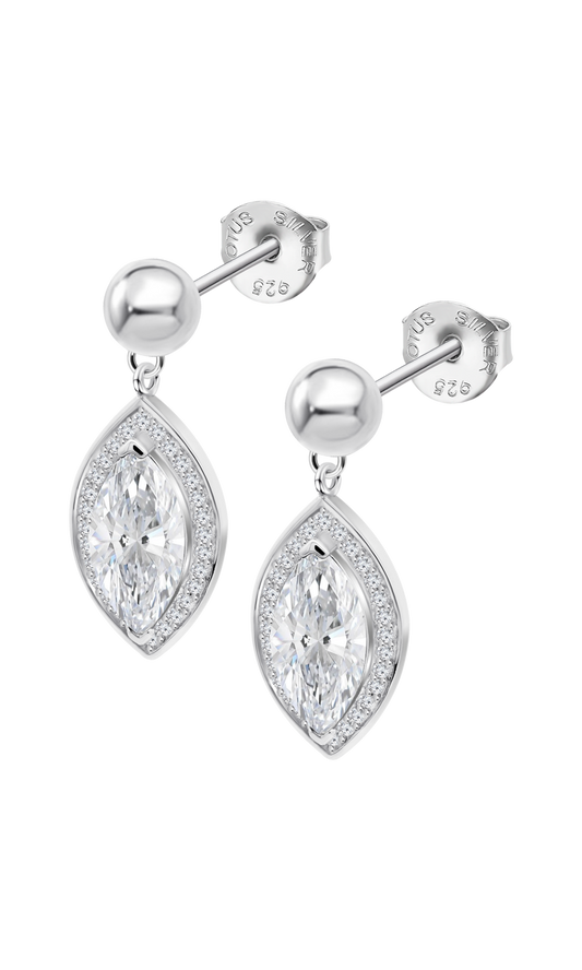 LOTUS SILVER EARRINGS LP3787-4/1 SILVER, WOMEN