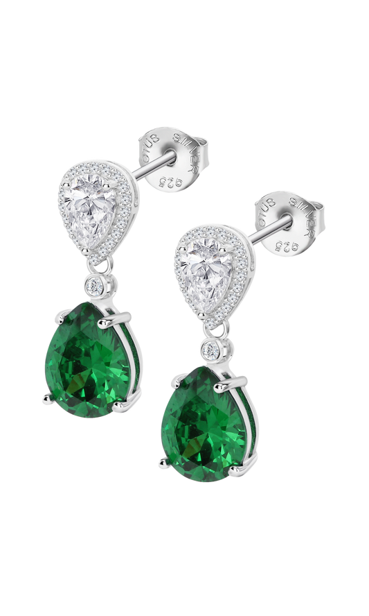 LOTUS SILVER EARRINGS LP3788-4/3 SILVER, WOMEN