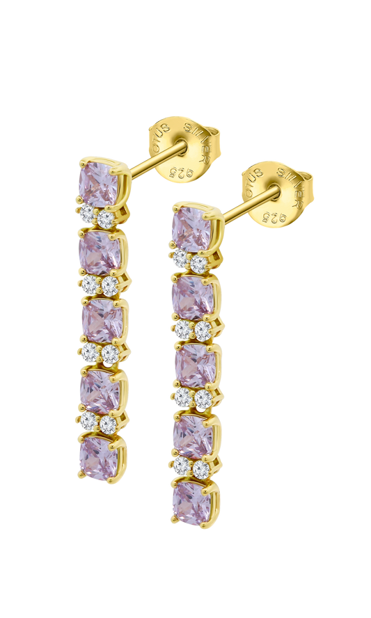 LOTUS SILVER EARRINGS LP3839-4/2 SILVER, WOMEN