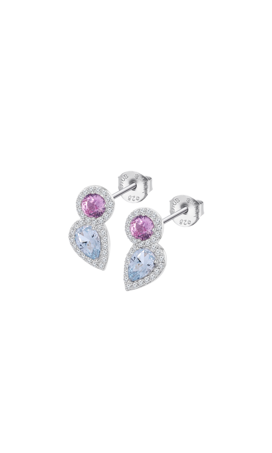 LOTUS SILVER EARRINGS LP3841-4/1 SILVER, WOMEN