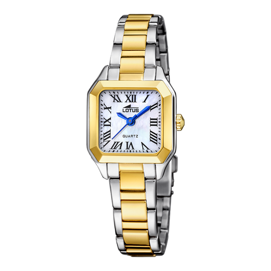 Orologio da donna Lotus Old Money 19036/2 con quadrante argento e bracciale bicolore
