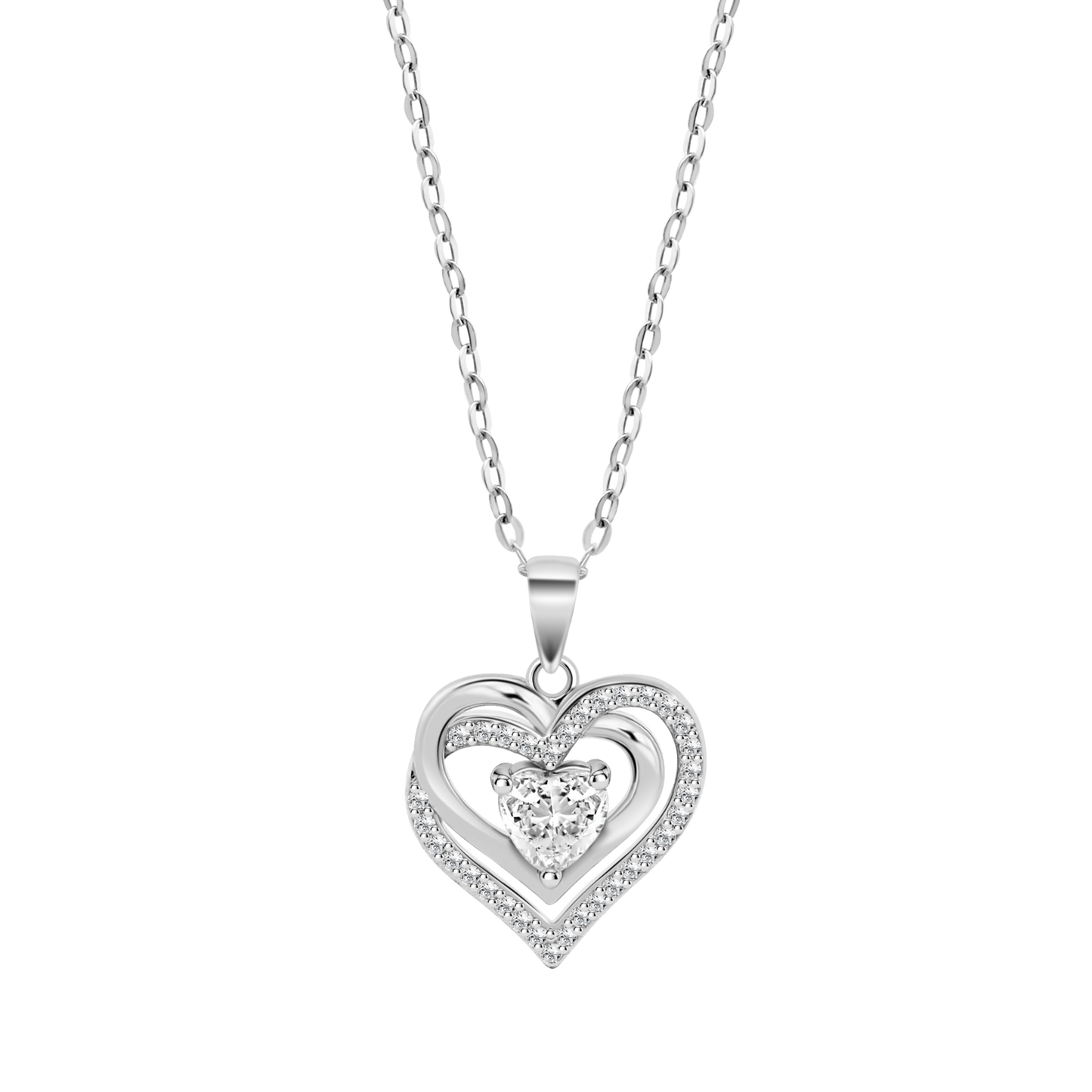 COLLANA CUORE LOTUS SILVER LP3706-1/1 ARGENTO, DONNA