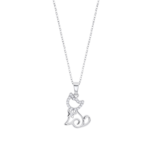 Collana gatto Lotus Silver LP3873-1/1