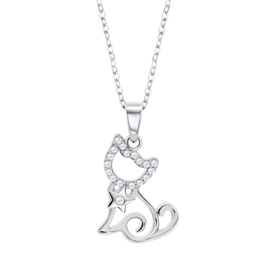 Collana gatto Lotus Silver LP3873-1/1