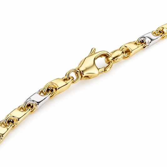 Bracciale bicolore oro 18 carati