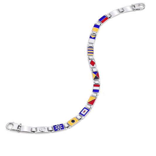 Bracciale bandiere SMALL silver Arcadia