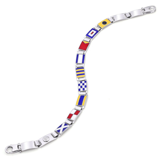 Bracciale bandiere MEDIUM silver Arcadia