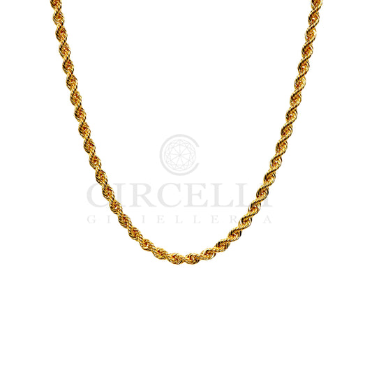 Collana corda oro 18k