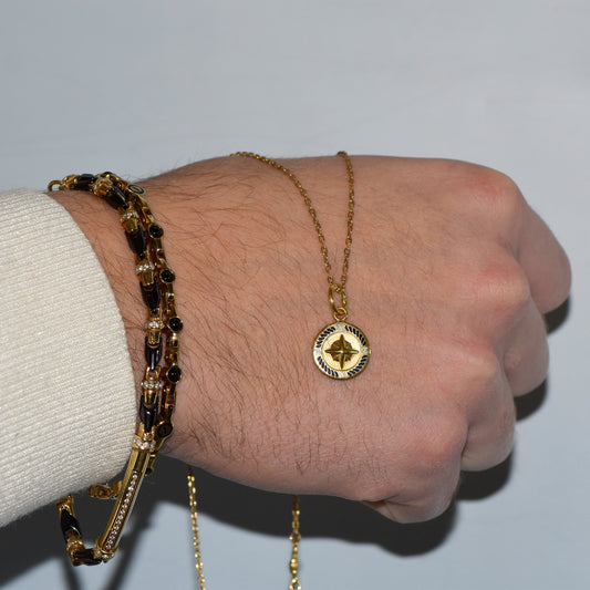 Collana rosa dei venti gold Arcadia